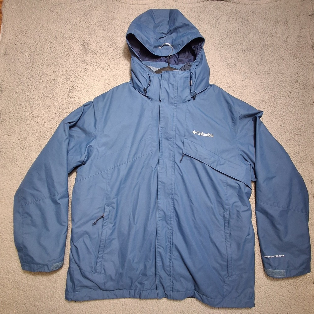 Columbia Men's Bugaboo  Fleece Interchange Jacket-Blue/Gray Size XL READ